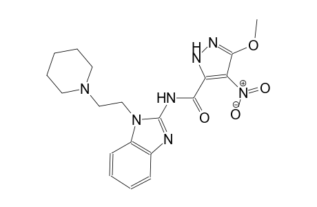 3-methoxy-4-nitro-N-{1-[2-(1-piperidinyl)ethyl]-1H-benzimidazol-2-yl}-1H-pyrazole-5-carboxamide