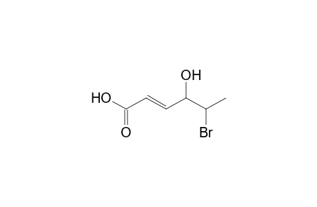 5-Bromo-4-hydroxy-2-hexenoic acid
