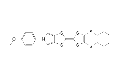 2-[4,5-Bis(propylthio)-1,3-dithiol-2-ylidene]-5-(4-methoxyphenyl)-5H-1,3-dithiolo[4,5-c]pyrrole