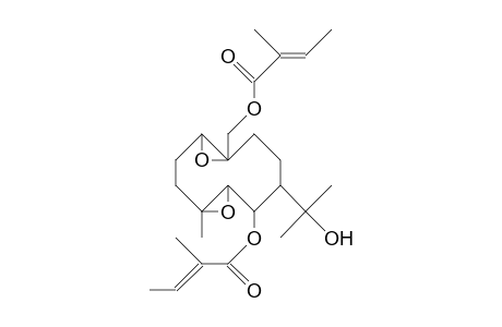 (1R,4R,5R,6R,10S)-1,10:4,5-Diepoxy-11-hydroxy-germacrane-6,14-diyl di([Z]-2-methyl-but-2-enoate)