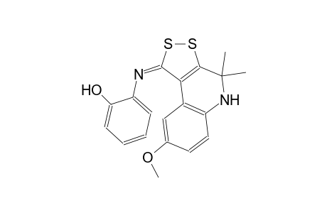 2-{[(1E)-8-methoxy-4,4-dimethyl-4,5-dihydro-1H-[1,2]dithiolo[3,4-c]quinolin-1-ylidene]amino}phenol