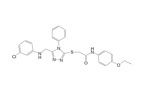 2-({5-[(3-chloroanilino)methyl]-4-phenyl-4H-1,2,4-triazol-3-yl}sulfanyl)-N-(4-ethoxyphenyl)acetamide
