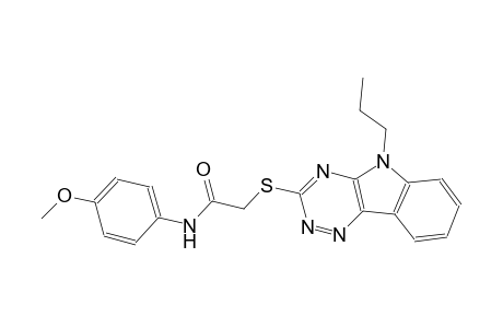 N-(4-methoxyphenyl)-2-[(5-propyl-5H-[1,2,4]triazino[5,6-b]indol-3-yl)sulfanyl]acetamide
