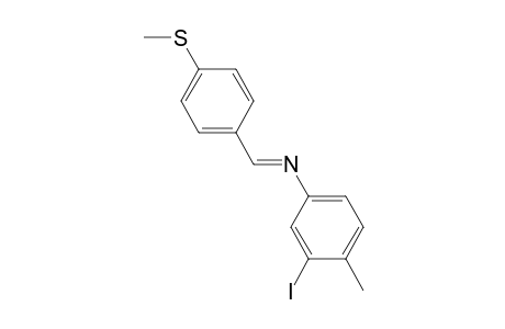 N-(3-Iodo-4-methylphenyl)-N-((E)-[4-(methylsulfanyl)phenyl]methylidene)amine