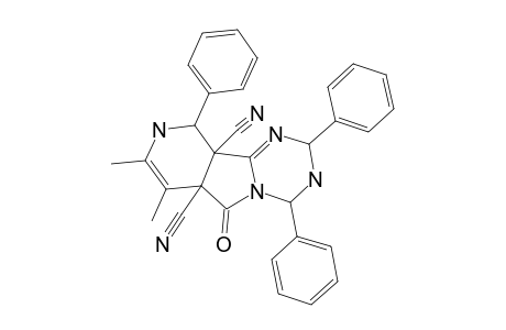 1,3,5-TRIPHENYL-9-OXO-1,2,3,4B,5,6,8A,9-OCTAHYDROPYRIDO-[3'.4':3.4]-PYRROLO-[1.2-A]-[1.3.5]-TRIAZINE-4B,8A-DICARBONITRILE