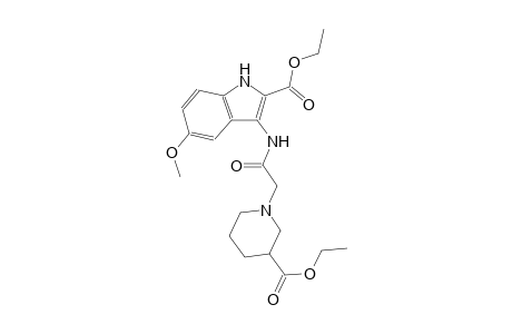 ethyl 3-({[3-(ethoxycarbonyl)-1-piperidinyl]acetyl}amino)-5-methoxy-1H-indole-2-carboxylate