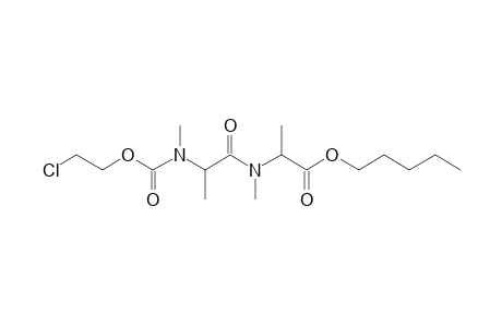 Alanylalanine, N,N'-dimethyl-N'-(2-chloroethoxycarbonyl)-, pentyl ester