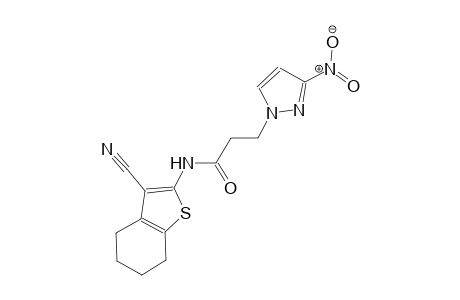 N-(3-cyano-4,5,6,7-tetrahydro-1-benzothien-2-yl)-3-(3-nitro-1H-pyrazol-1-yl)propanamide