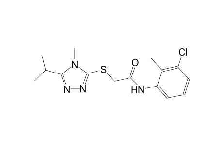 N-(3-chloro-2-methylphenyl)-2-[(5-isopropyl-4-methyl-4H-1,2,4-triazol-3-yl)sulfanyl]acetamide