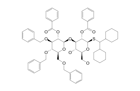 DICYCLOHEXYLMETHYL-3-O-(2-O-BENZOYL-3,4,6-TRI-O-BENZYL-BETA-D-GLUCOPYRANOSYL)-2-O-BENZOYL-1-THIO-BETA-D-GLUCOPYRANOSIDE