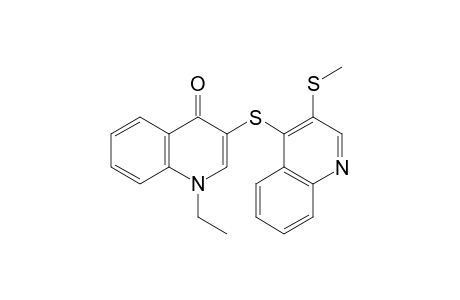 1-ethyl-3-{[3-(methylthio)-4-quinolyl]thio}-4(1H)-quinolone