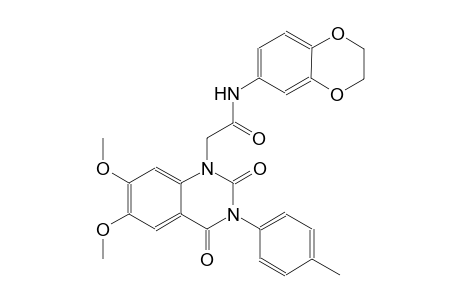 N-(2,3-dihydro-1,4-benzodioxin-6-yl)-2-(6,7-dimethoxy-3-(4-methylphenyl)-2,4-dioxo-3,4-dihydro-1(2H)-quinazolinyl)acetamide