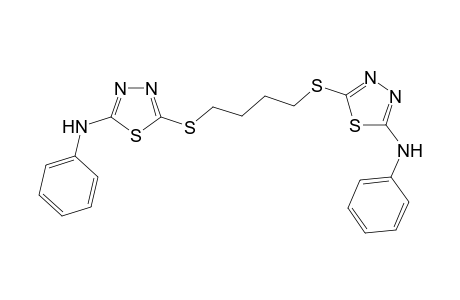5-[4-[(5-anilino-1,3,4-thiadiazol-2-yl)sulfanyl]butylsulfanyl]-N-phenyl-1,3,4-thiadiazol-2-amine