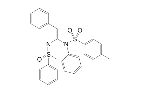 (E)-N-[2-Phenylvinyl-2-N-(phenyl-tosylamide)]-S-methyl-S-phenylsulfoximine