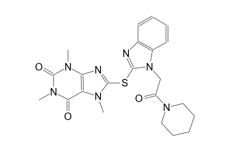1H-purine-2,6-dione, 3,7-dihydro-1,3,7-trimethyl-8-[[1-[2-oxo-2-(1-piperidinyl)ethyl]-1H-benzimidazol-2-yl]thio]-