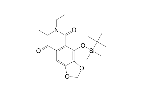 N,N-diethyl-4-[(tert-butyldimethylsilyl)oxy]-6-formyl-1,3-benzodioxole-5-carnoxamide
