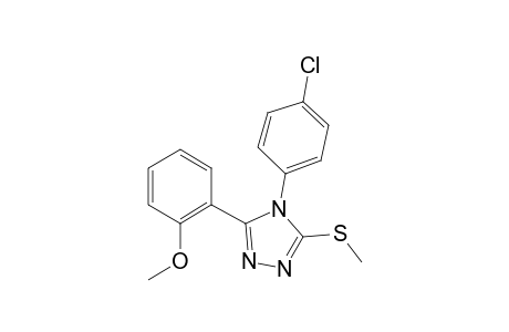 4-(4-Chlorophenyl)-5-(2-methoxyphenyl)-4H-1,2,4-triazole-3-thiol, S-methyl-