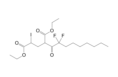 Diethyl 2-iodo-4-(2,2-difluoro-3-nonanoyl)-1,5-pentanedioate