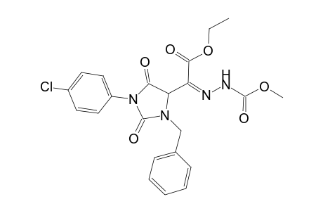 Methyl 2-{1-[3-benzyl-1-(4-chlorophenyl)-2,5-dioxoimidazolidin-4-yl]-2-ethoxy-2-2oxoethylidene}hydrazinecarboxylate