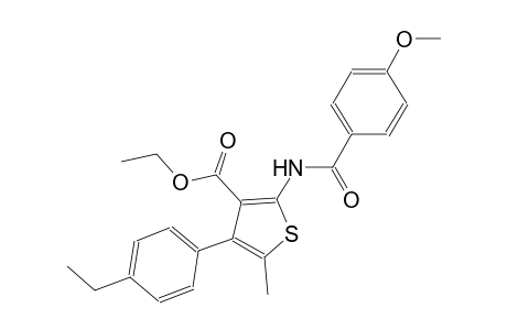ethyl 4-(4-ethylphenyl)-2-[(4-methoxybenzoyl)amino]-5-methyl-3-thiophenecarboxylate
