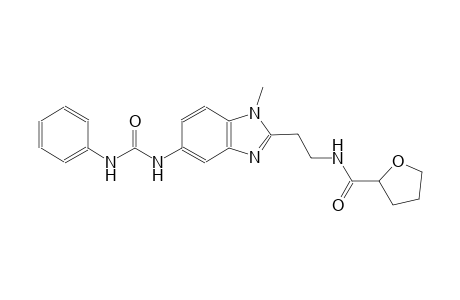 2-furancarboxamide, tetrahydro-N-[2-[1-methyl-5-[[(phenylamino)carbonyl]amino]-1H-benzimidazol-2-yl]ethyl]-