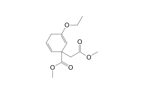 3-Ethoxy-1-(2-keto-2-methoxy-ethyl)cyclohexa-2,5-diene-1-carboxylic acid methyl ester