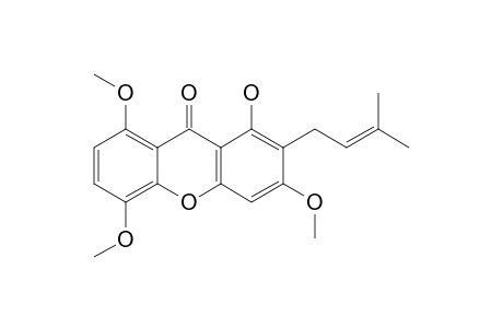 1-HYDROXY-3,5,8-TRIMETHOXY-2-(3-METHYLBUT-2-ENYL)-XANTHONE