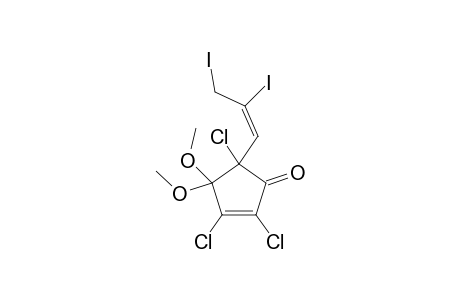 2,3,5-TRICHLORO-5-[(Z)-2,3-DIIODO-1-PROPENYL]-4,4-DIMETHOXY-2-CYClOPENTENONE
