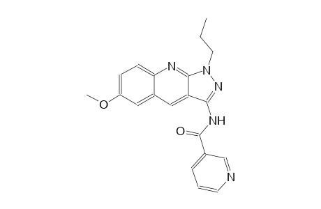 N-(6-methoxy-1-propyl-1H-pyrazolo[3,4-b]quinolin-3-yl)nicotinamide