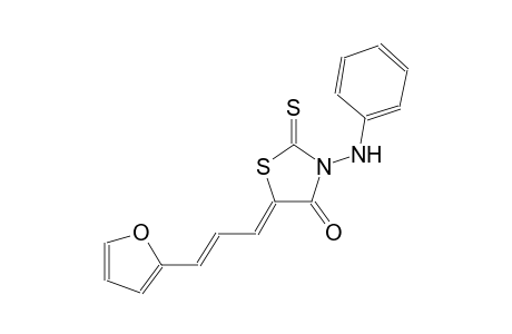 (5Z)-3-anilino-5-[(2E)-3-(2-furyl)-2-propenylidene]-2-thioxo-1,3-thiazolidin-4-one