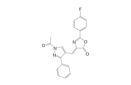 (4Z)-4-[(1-acetyl-3-phenyl-1H-pyrazol-4-yl)methylene]-2-(4-fluorophenyl)-1,3-oxazol-5(4H)-one