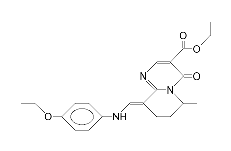 (E)-9-([4-Ethoxy-phenyl]-amino-methylene)-3-carboethoxy-6-methyl-6,7,8,9-tetrahydro-4H-pyrido(1,2-A)pyrimidin-4-one