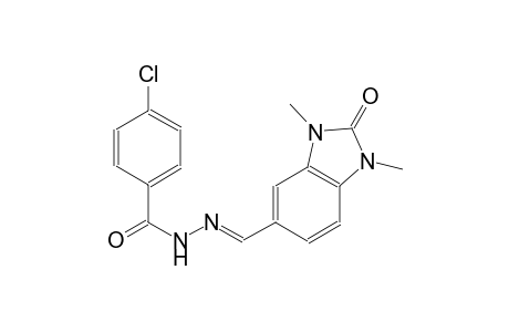 4-chloro-N'-[(E)-(1,3-dimethyl-2-oxo-2,3-dihydro-1H-benzimidazol-5-yl)methylidene]benzohydrazide