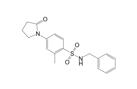 Benzenesulfonamide, N-benzyl-2-methyl-4-(2-oxopyrrolidin-1-yl)-