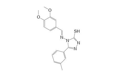 4-{[(E)-(3,4-dimethoxyphenyl)methylidene]amino}-5-(3-methylphenyl)-4H-1,2,4-triazole-3-thiol