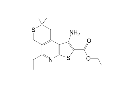Ethyl 1-amino-5-ethyl-8,8-dimethyl-8,9-dihydro-6H-thieno[2,3-b]thiopyrano[4,3-d]pyridine-2-carboxylate