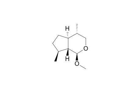 Cyclopenta[c]pyran, octahydro-1-methoxy-4,7-dimethyl-, [1R-(1.alpha.,4.alpha.,4a.alpha.,7.beta.,7a.beta.)]-