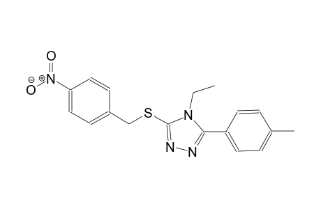 4-ethyl-5-(4-methylphenyl)-4H-1,2,4-triazol-3-yl 4-nitrobenzyl sulfide