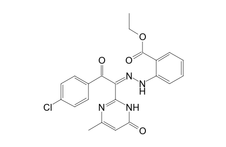 2-[N-(2-Ethoxycarbonylphenyl)-2-oxo-2-(4-chlorophenyl)-ethanehydrazonoyl]-6-methyl-4(3H)-pyrimidinone