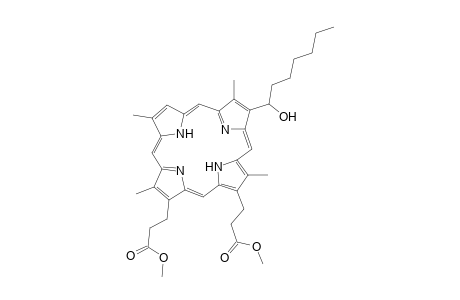 8-(Hydrpoxyheptyl)-2,712,18-tetramethyl-21H,23H-porphine-13,17-dipropanoic acid dimethyl ester