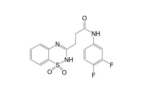 N-(3,4-difluorophenyl)-3-(1,1-dioxido-2H-1,2,4-benzothiadiazin-3-yl)propanamide