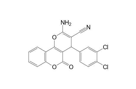 2-Amino-4-(3,4-dichlorophenyl)-5-oxo-4,5-dihydropyrano[3,2-c]-chromene-3-carbonitrile