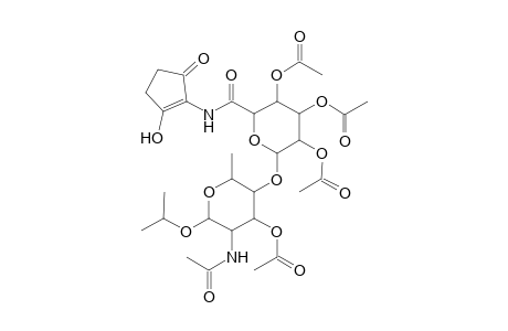.beta.-D-Glucopyranoside, 1-methylethyl 2-(acetylamino)-2,6-dideoxy-4-O-[2,3,4-tri-O-acetyl-N-(2-hydroxy-5-ox o-1-cyclopenten-1-yl)-.beta.-D-galactopyranuronamidosyl]-, 3-acetate