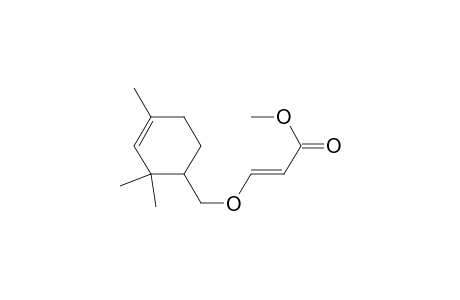 2-Propenoic acid, 3-[(2,2,4-trimethyl-3-cyclohexen-1-yl)methoxy]-, methyl ester, (E)-(.+-.)-