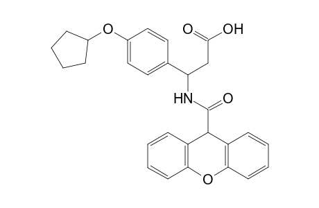 Benzenepropanoic acid, 4-(cyclopentyloxy)-.beta.-[(9H-xanthen-9-ylcarbonyl)amino]-