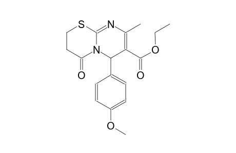 ethyl 6-(4-methoxyphenyl)-8-methyl-4-oxo-3,4-dihydro-2H,6H-pyrimido[2,1-b][1,3]thiazine-7-carboxylate