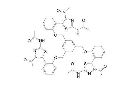 N,N',N''-(5,5',5''-(2,2',2''-(Benzene-1,3,5-triyltris(methylene)tris(oxy)tris-(benzene-2,1-diyl))tris(4-acetyl-4,5-dihydro-1,3,4-thiadiazole-5,2-diyl))-triacetamide
