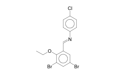 4-Chlorobenzene, 2-ethoxy- 3,5-dibromobenzylidenamino-
