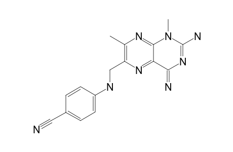 2-AMINO-6-(4-CYANOANILINO)-METHYL-1,7-DIMETHYLPTERIDIN-4(1H)-IMINE