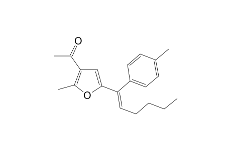 (E)-1-(2-methyl-5-(1-p-tolylhex-1-en-1-yl)furan-3-yl)ethan-1-one